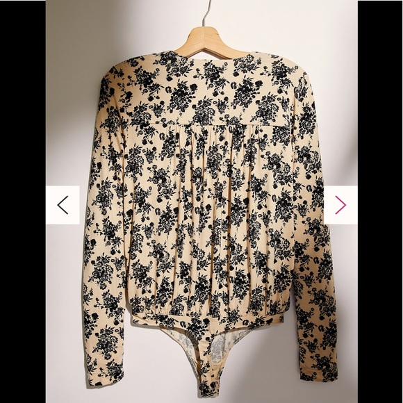 NWT Free People Printed Turnt Bodysuit - Picture 5 of 7